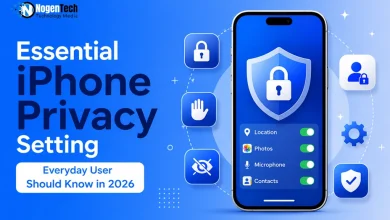 Essential iPhone Privacy Setting guide feature banner for NogenTech.