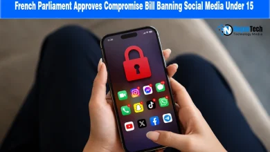 Smartphone screen displaying locked red padlock over social media app icons.