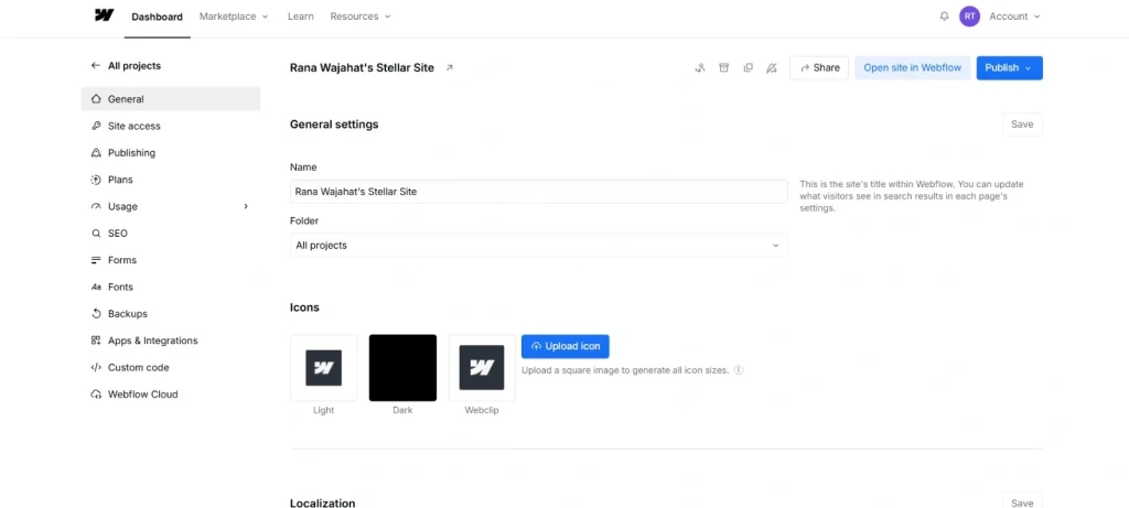 Select Custom Code on the left side.