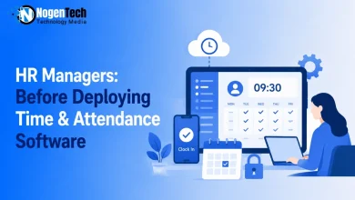 HR Managers Before Deploying Time and Attendance Software feature banner for NogenTech.