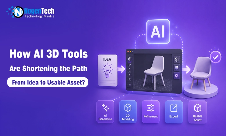 How AI 3D Tools Are Shortening the Path From Idea to Usable Asset guide banner for NogenTech.