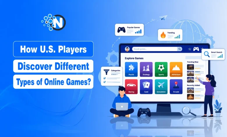 Person exploring different online game categories on a gaming platform using filters, genres, and game previews.