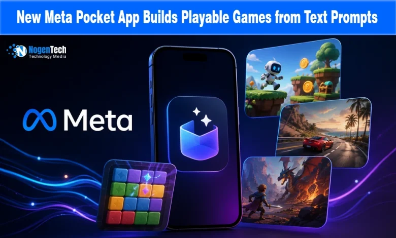 New Meta Pocket App Builds Playable Games from Text Prompts news banner for NogenTech.