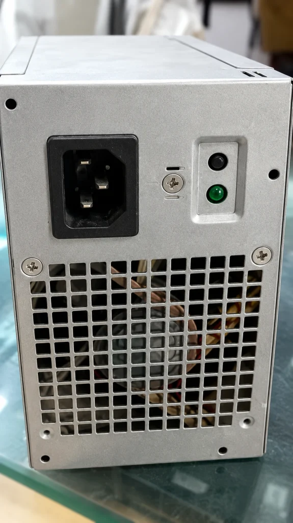 PSU Rear Panel with Vent Grille and Ports. ChatGPT is used to just enhance the result of the image however the image credit goes to NogenTech