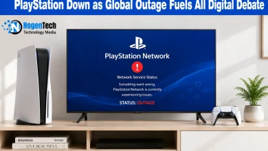 PlayStation Network outage banner for NogenTech.