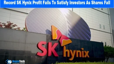 SK Hynix headquarters building with company logo display.