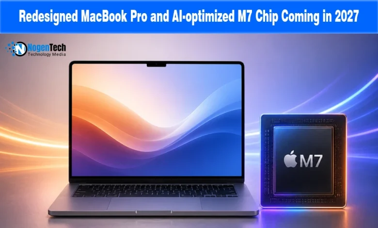 Redesigned MacBook Pro and AI-optimized M7 Chip Coming in 2027 feature banner for NogenTech.