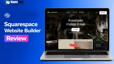 Squarespace Website Builder Review banner for NogenTech.