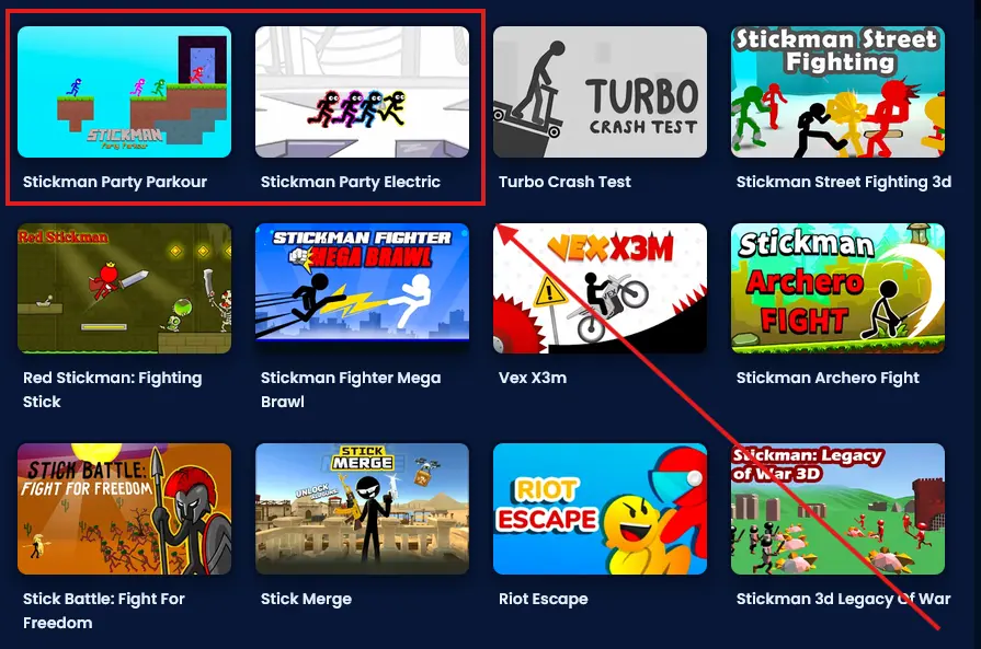 Screenshot of Stickman Party Games on Gamepix