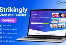 Strikingly Website Builder Review banner for NogenTech.