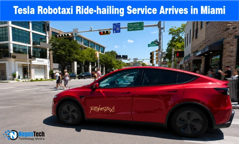 Tesla Robotaxi Ride-hailing Service Arrives in Miami news banner for NogenTech.