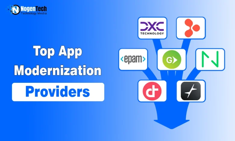 Top application modernization providers graphic for NogenTech.