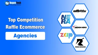 Grid showing logos of top competition and raffle e-commerce agencies.