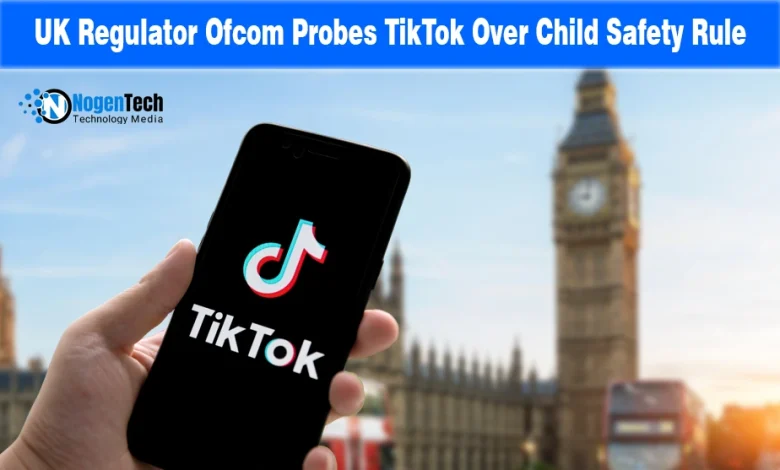 Hand holding smartphone displaying the TikTok logo with London's Big Ben in the background.