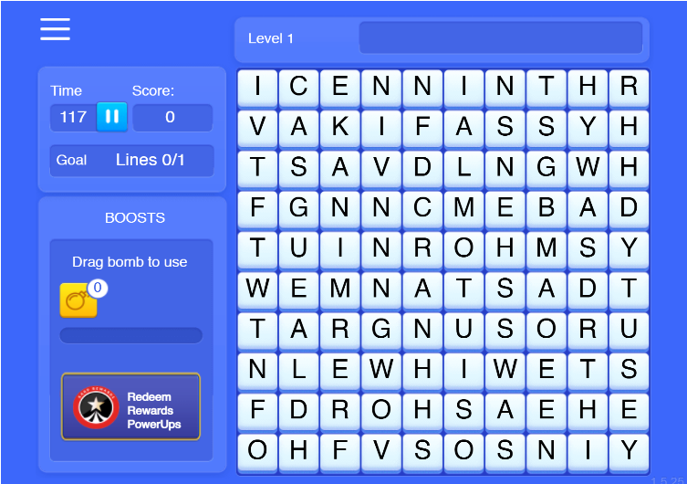Scan the words that matching on AARP Word Wipe