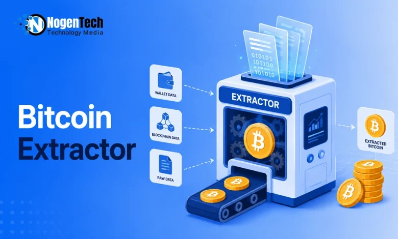 Bitcoin Extractor tool banner for NogenTech.
