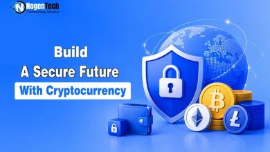 Build a secure future with cryptocurrency banner for NogenTech.