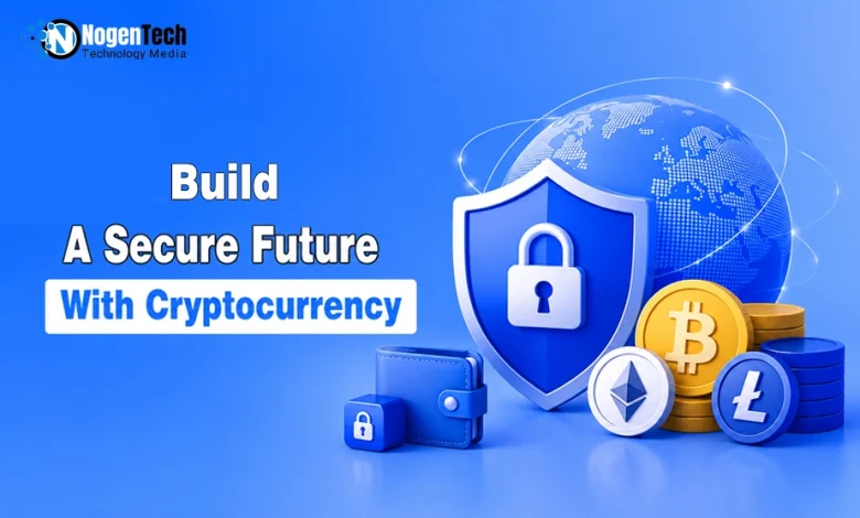 Build a secure future with cryptocurrency banner for NogenTech.