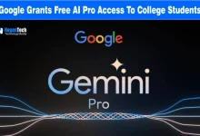 Google Gemini Pro logo with glowing particle lines on a black background and NogenTech branding.