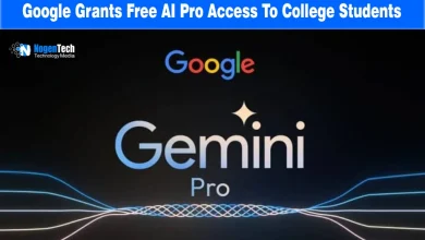 Google Gemini Pro logo with glowing particle lines on a black background and NogenTech branding.