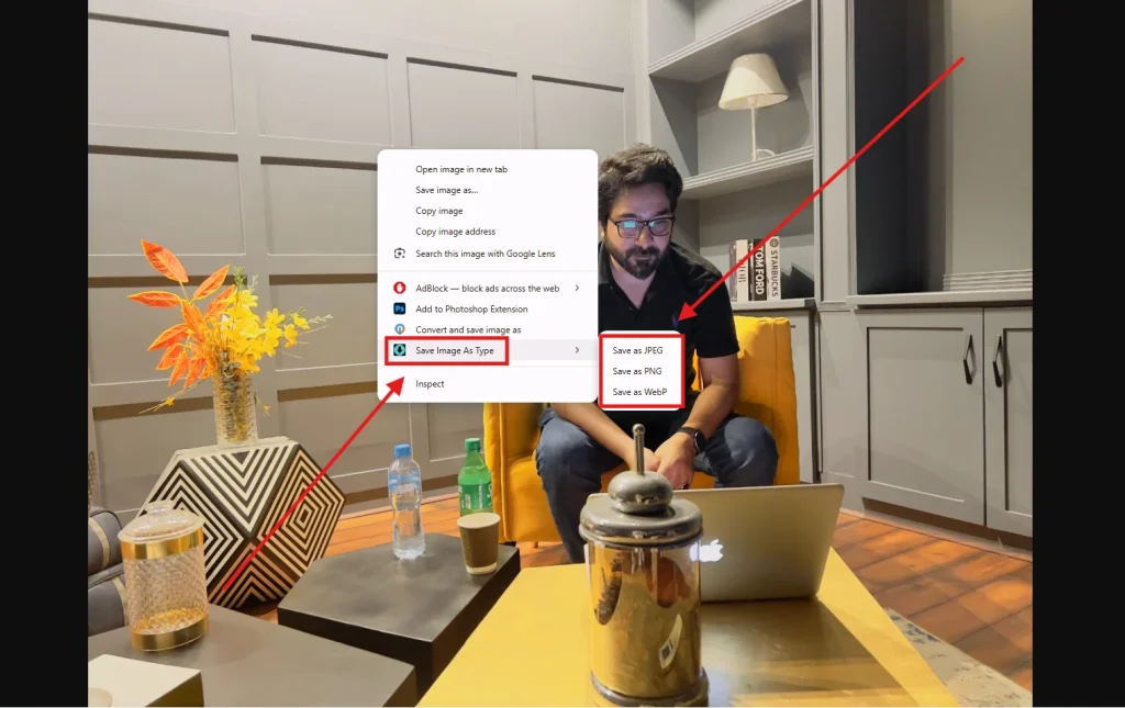Method 2's step 2 for converting a png image to webp.webp