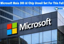 Microsoft headquarters building with the iconic colorful logo on its glass facade.