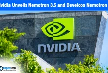 NVIDIA logo on modern corporate headquarters building exterior.