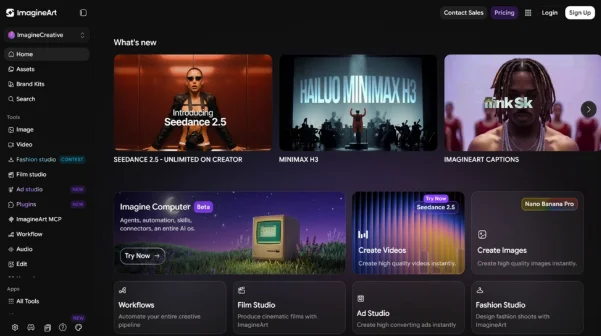 Screenshot of ImagineArt AI by NogenTech