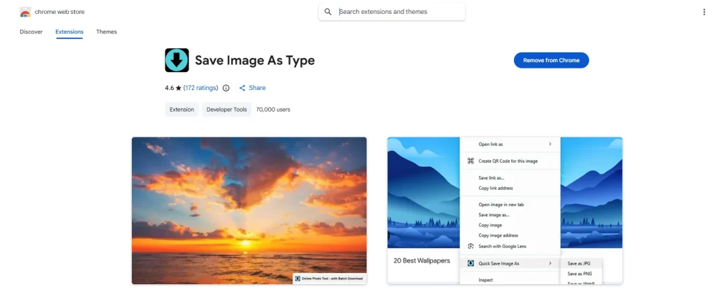 Step 3 of converting a png image to webp