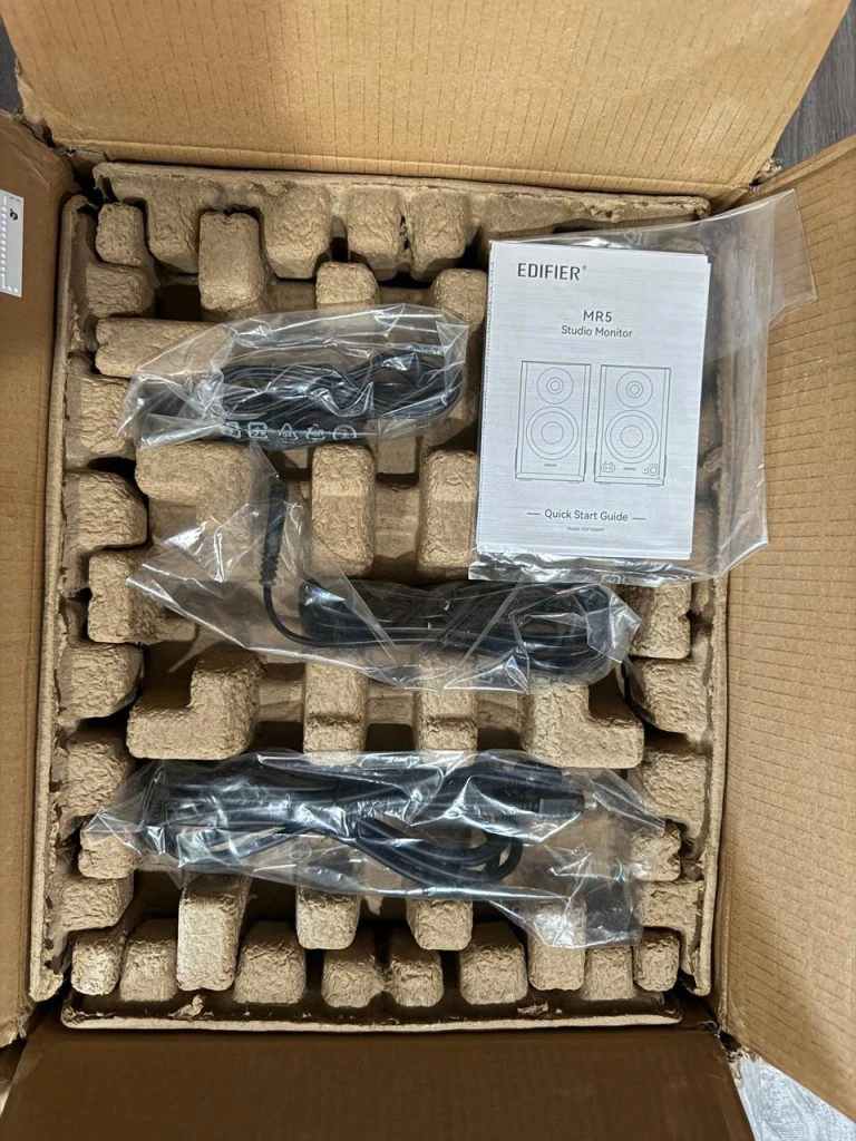 The Edifier MR5 arrived well protected
