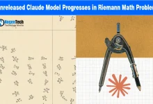 Mathematical notes alongside a drafting compass on grid paper.