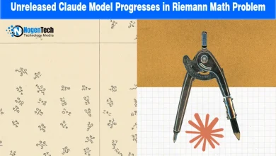 Mathematical notes alongside a drafting compass on grid paper.