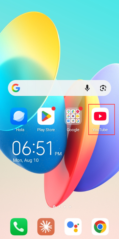 YouTube App on Mobile Screen