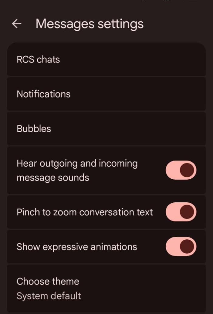 Screenshot of RCS Chat Function by NogenTech