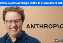 Portrait of Anthropic CEO Dario Amodei smiling against a beige background with the Anthropic logo.