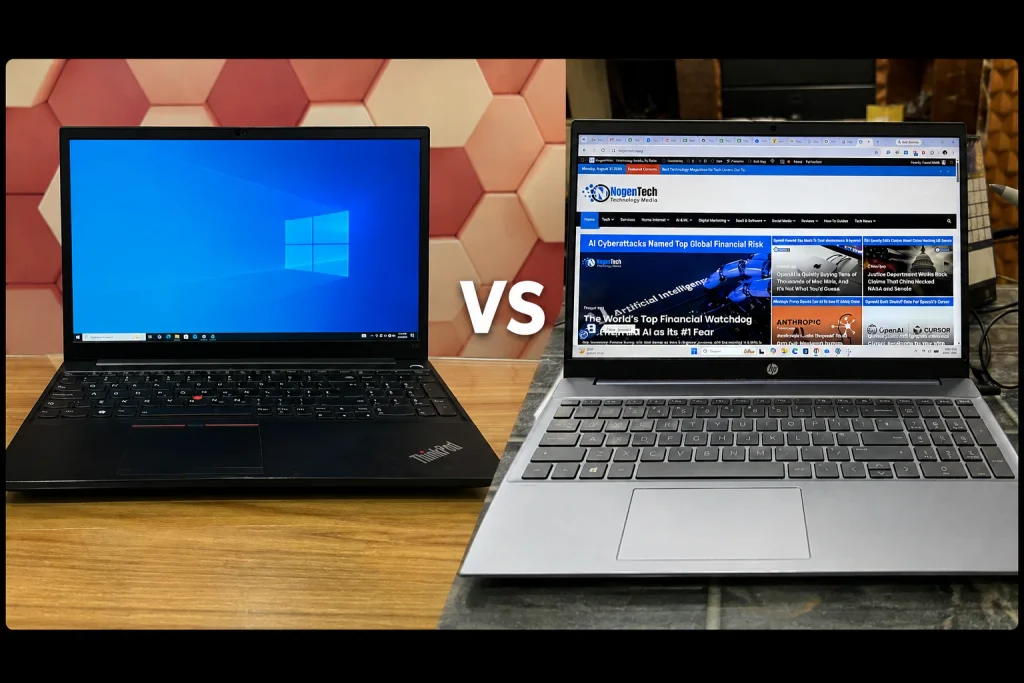 Lenovo ThinkPad E15 Gen 2 vs HP Pavilion 15-eg0xxx display comparison image by NogenTech