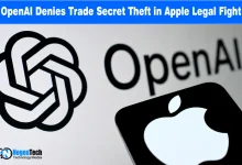 Large OpenAI logo displayed alongside an Apple logo with NogenTech branding.