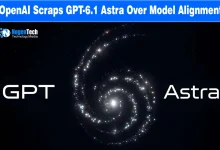 Spiral star galaxy graphic in space flanked by the text GPT on the left and Astra on the right.