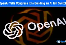 White OpenAI logo glowing against a dark background.