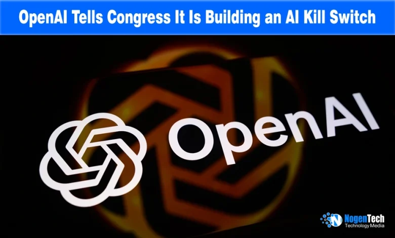 White OpenAI logo glowing against a dark background.