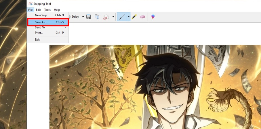 Screenshot of editing and saving the screenshot by NogenTech