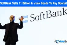 OpenAI and SoftBank Group logos displayed side-by-side on a white office wall.