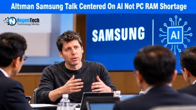 OpenAI CEO Sam Altman speaks with Samsung executives during an AI strategy roundtable, as separate comments about PC RAM allocation attract attention.
