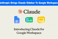 Claude AI logo displayed alongside Google Docs, Sheets, and Slides application icons.