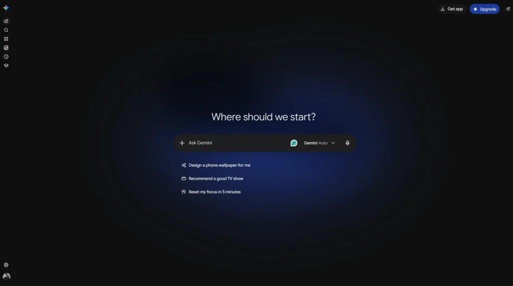 Gemini Homepage after signing in | Image Credit: NogenTech