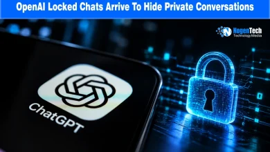 Smartphone displaying the ChatGPT app icon next to a glowing blue digital padlock.
